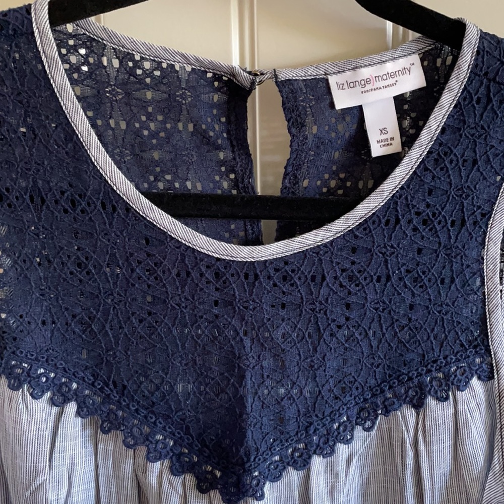 Liz Lange maternity crochet top tank NWT XS - Picture 4 of 7